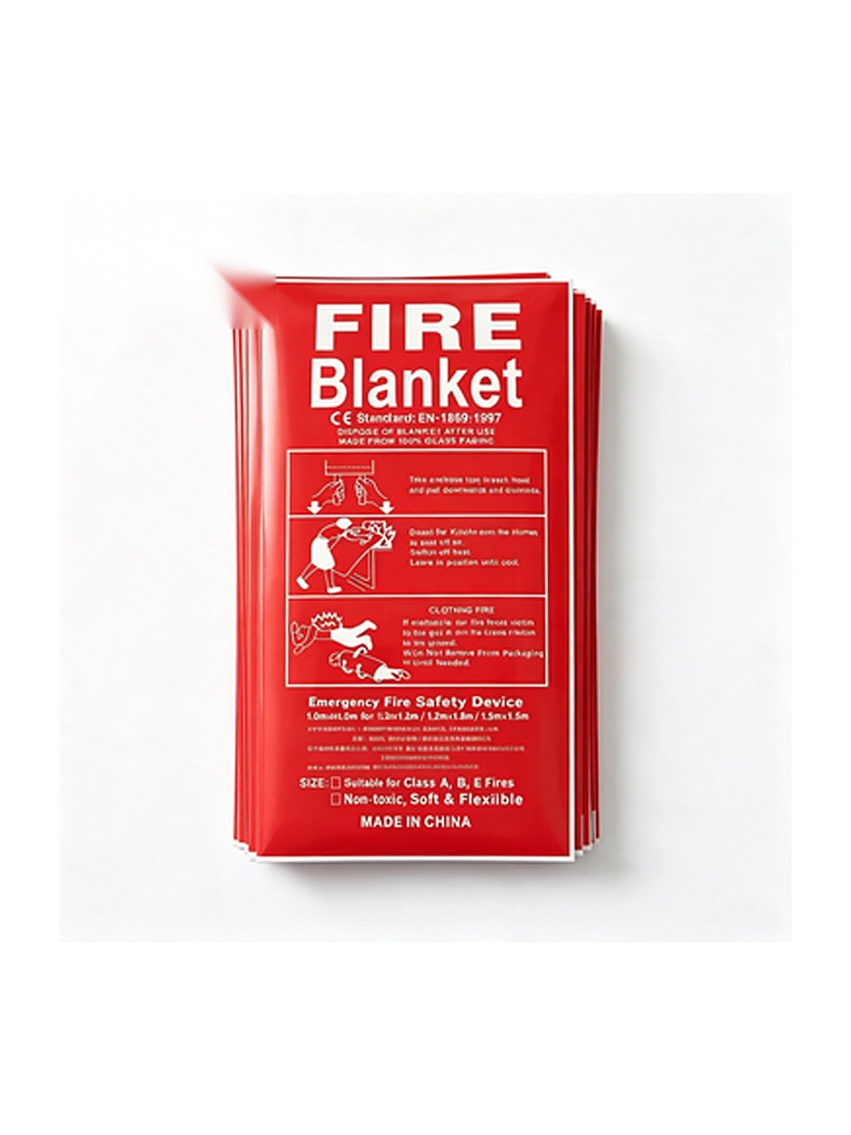 Fire blanket, retail standing pouch